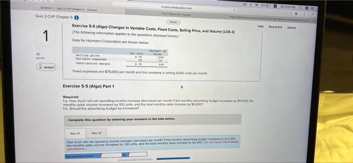  unt DO O Out 2 CVP Chapter Save 1 Exercise 5-5