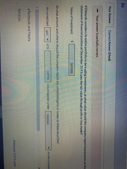 Elkhardt's Investment portfolio at December 31 Cost Uni Total Debt Securities Bom