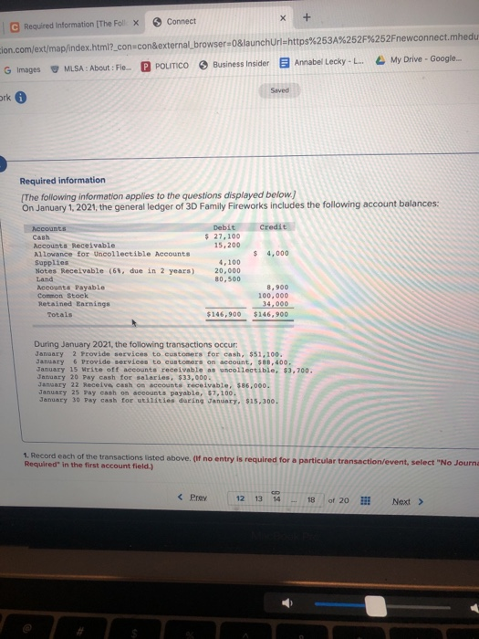  Connect X + Required information [The Foll. x cion.com/ext/map/index.html?_con=con&external_browser=0&launchUrl=https%253A%252F%252Fnewconnect.mhedu G Images