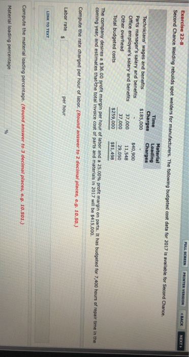  FULL SCREEN PRINTER VERSION BACK Exercise 22-8 Second Chance Welding rebuilds