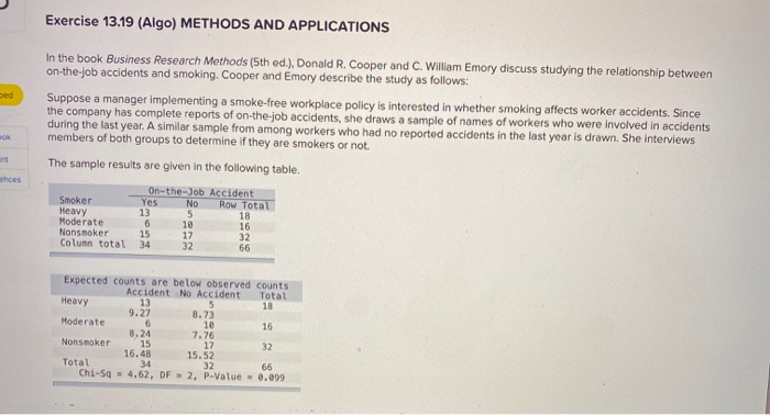  Exercise 13.19 (Algo) METHODS AND APPLICATIONS bed In the book Business