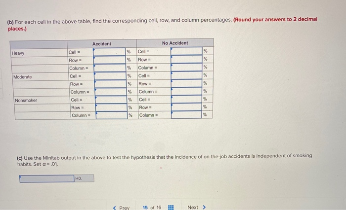 studying the relationship between on-the-job accidents and smoking. Cooper and Emory describe