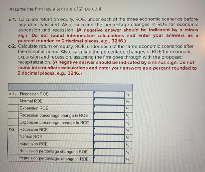 no debt outstanding and a total market value of $211,875. Earnings before