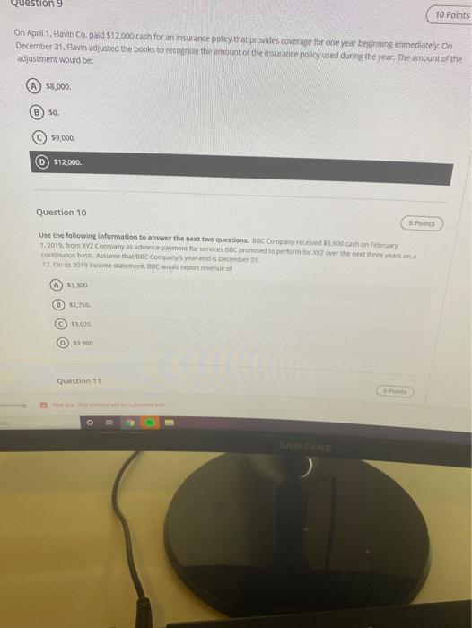  Question 9 10 Points On April 1. Flavin Co. pald 512.000