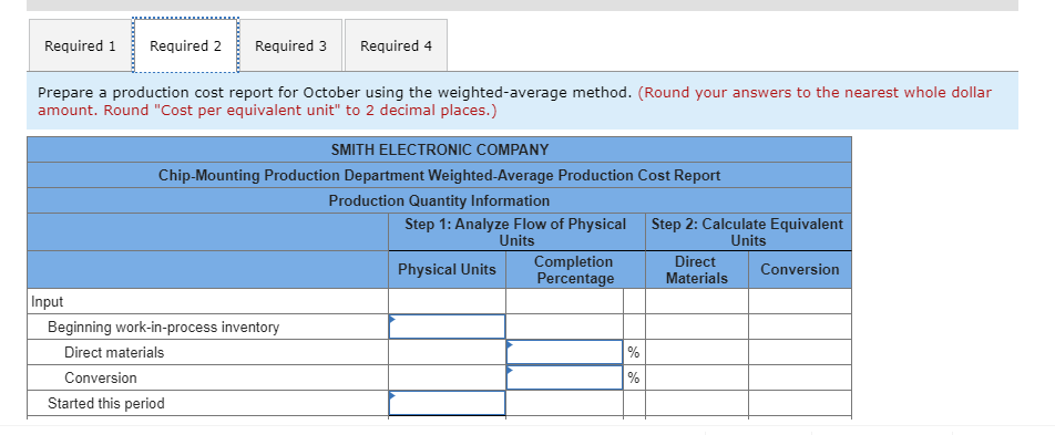 6-4, 6-5] Smith Electronic Company's chip-mounting production department had 300 units of