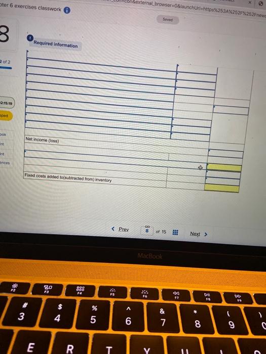 to the questions displayed below) Oak Mart, a producer of solid oak