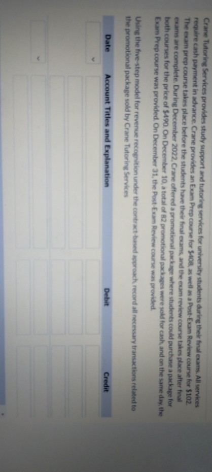  Crane Tutoring Services provides study support and tutoring services for university