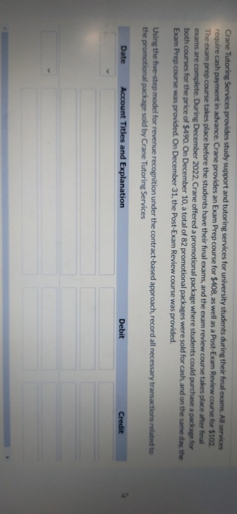 students during their final exams. All services require cash payment in advance.