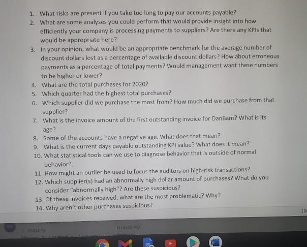  the course is data analytics for accounting second edition. please help