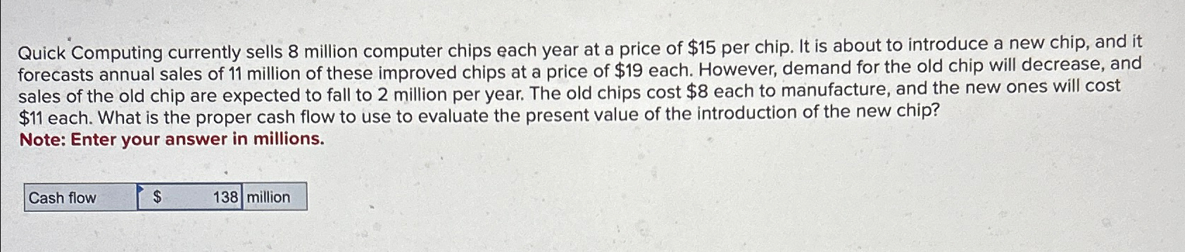  Quick Computing currently sells 8 million computer chips each year at