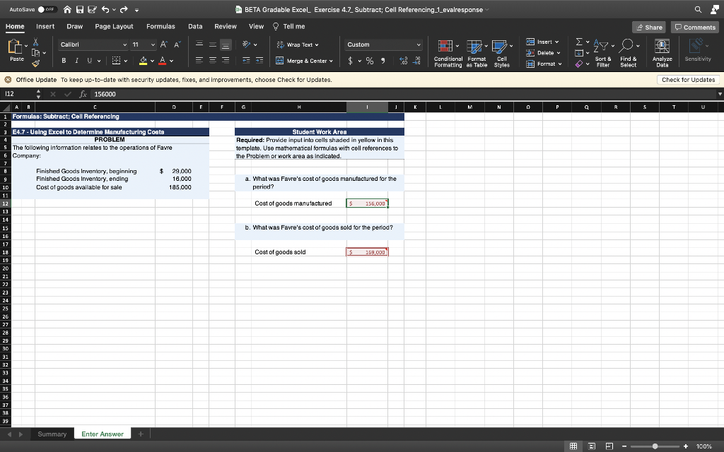 Instructions You will be using Microsoft Excel to answer this question. Follow