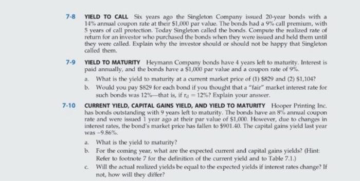 5-14 7-5 BOND VALUATION An investor has two bonds in his portfolio