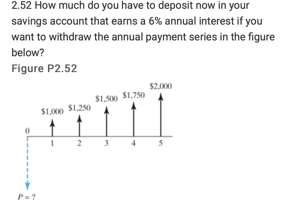 **MULTIPLE PART QUESTION WHICH CHEGG ALLOWS*********** 2.52 How much do you have