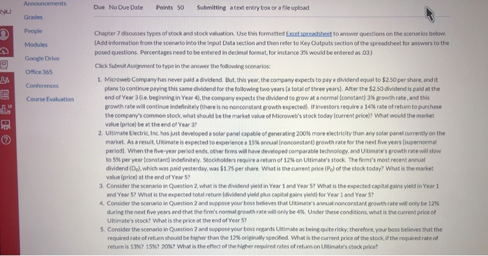 Announcements Due No Due Date Points 50 Submitting a text entry