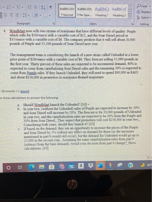 Spac... Heading 1 Heading 2 Replace Select Editing Styles Paragraph 4. Weed