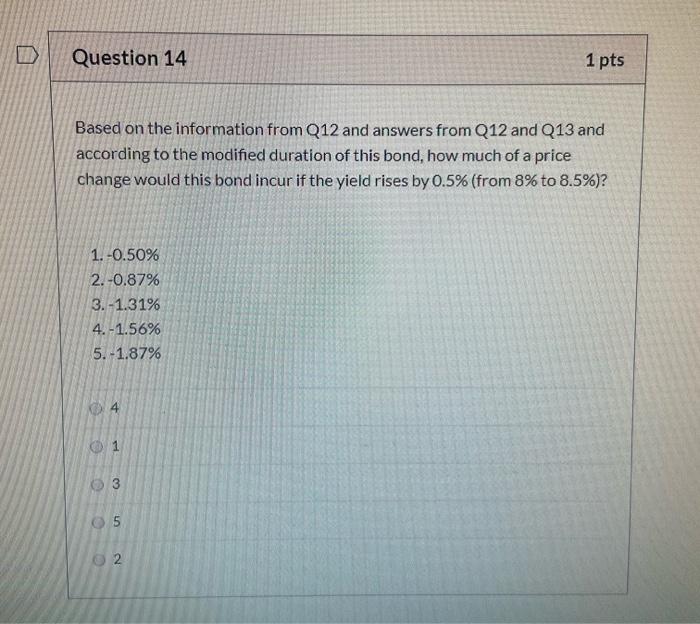 14) Consider a 3-year corporate bond that pays 6% annual coupon payments
