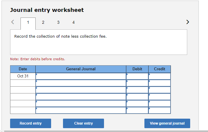 balance as of October 31, 2020: a. After all posting was completed