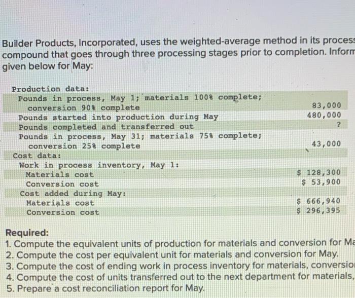 materials 151 completes conversion 25 complete Costdata Work in process inventory. May