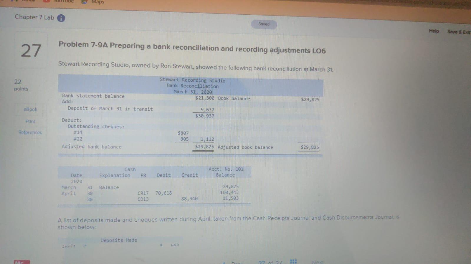  Tutube Maps Chapter 7 Lab Saved Helg Save Exit Problem 7-9