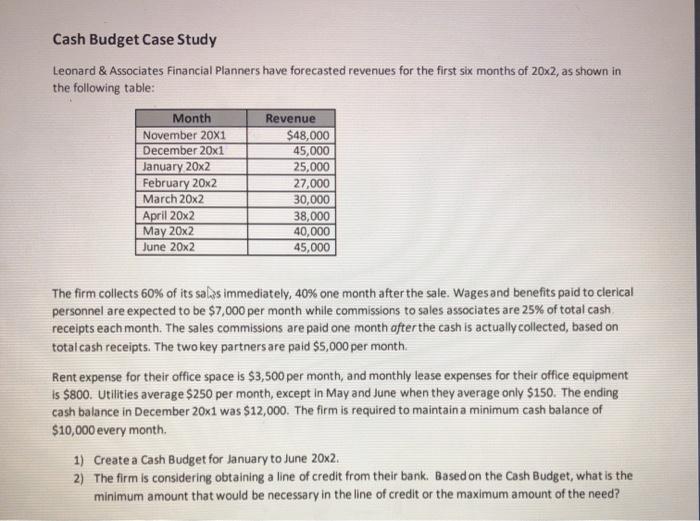  Using the template, how do I solve the problem? Cash Budget