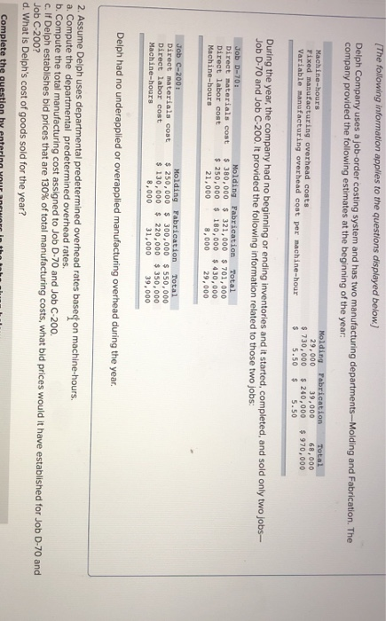 Molding Fabric 29,000 39 $ 730,000 $ 240 $ 5.50 $ During