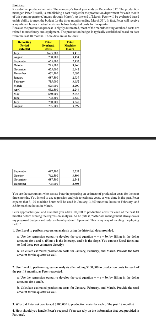 please have the excel sheet clear and everything shown and all the