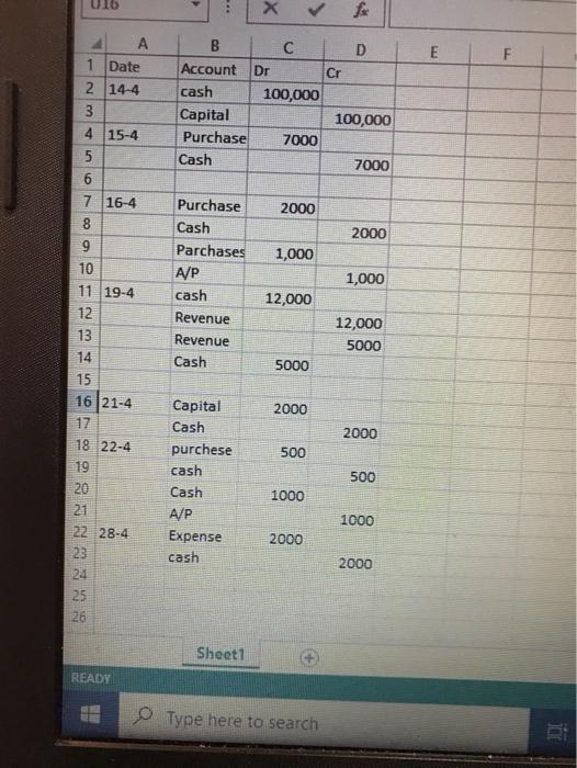 I need to genearl journal General journal U1b X E F B