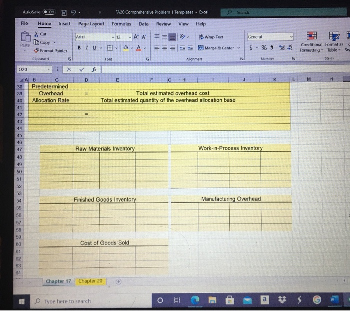 b. What is the ending balance in Raw Materials? (Show T-Account) c.