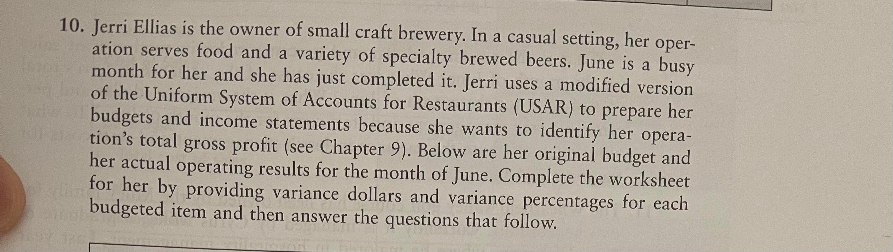 HELP PLEASE! PLEASE INCLUDE ALL FORMULA IF NEEDED 10. Jerri Ellias is