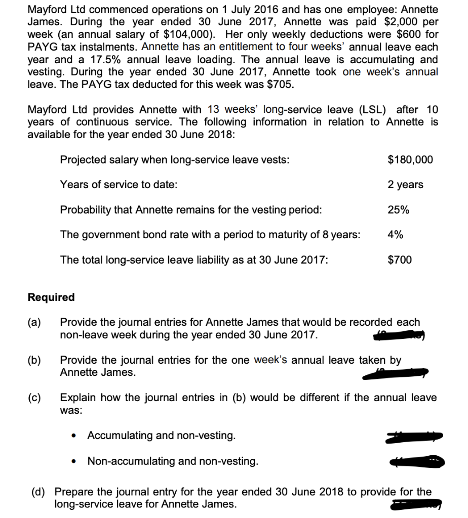 Mayford Ltd commenced operations on 1 July 2016 and has one