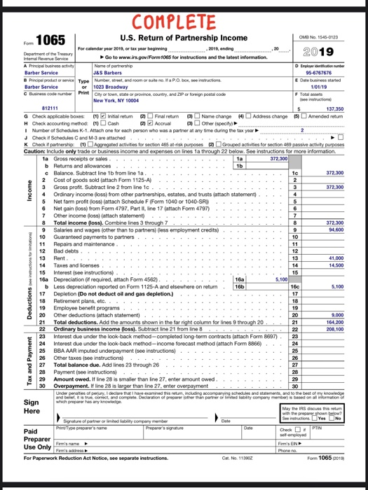 Homework 10 Instruction Comprehensive Problem 10-1 Emily Jackson (Social Security number 765-12-4326)
