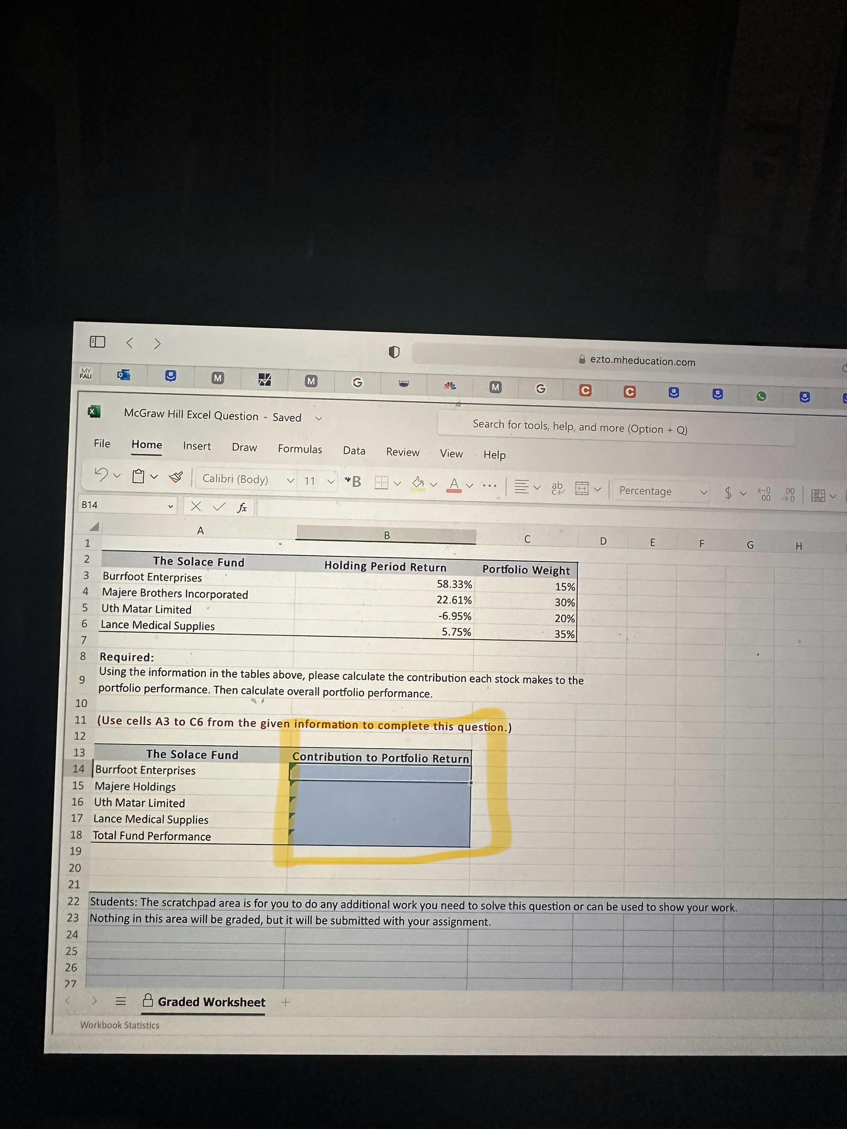 FAU File B 14 McGraw Hill Excel Question - Saved Home Insert