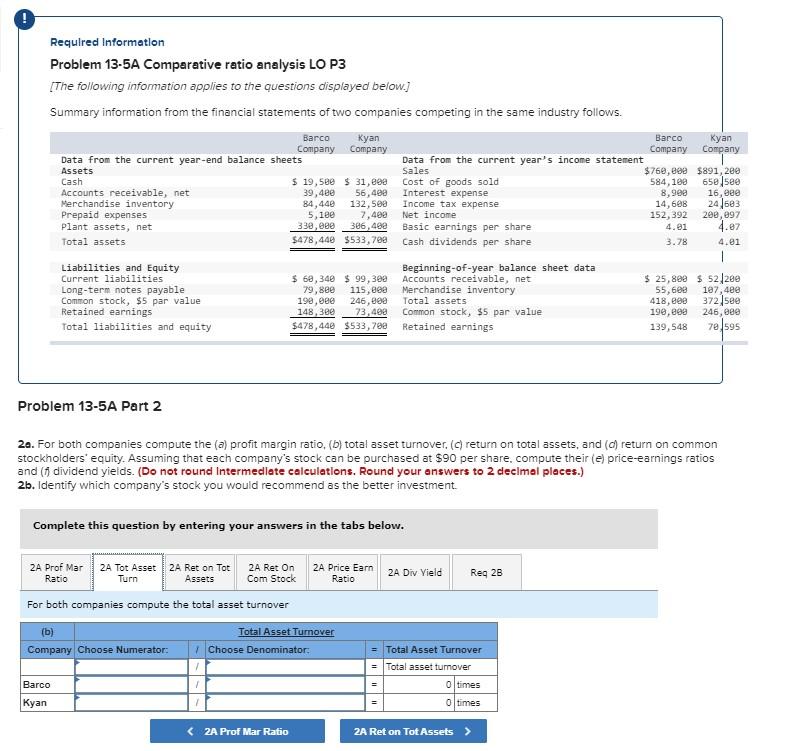 following information applies to the questions displayed below.] Summary information from the