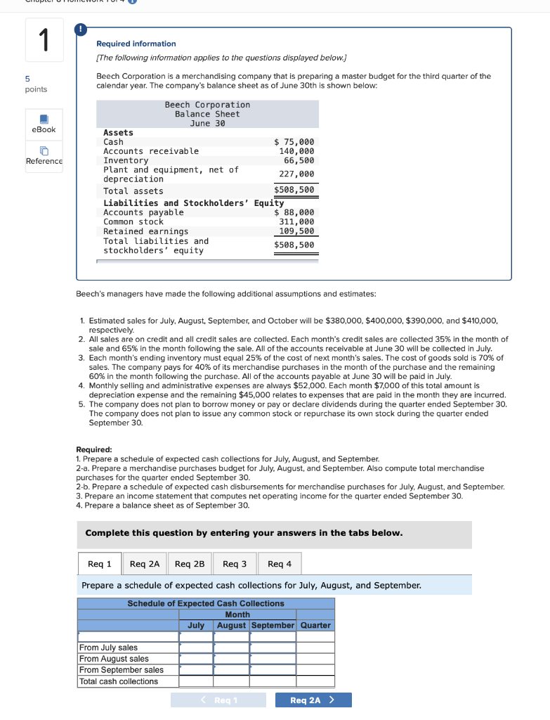 this question has multiple parts please answer all 1 Required information [The