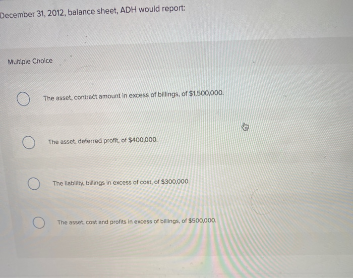 under contract with Cactus Development Co. Relevant data ar summarized below: $3,000,000