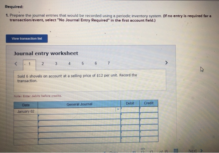 Required information [The following information applies to the questions displayed below.] Home