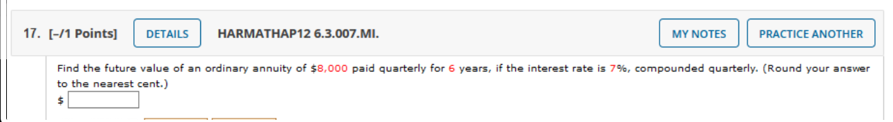  17. (-/1 Points] DETAILS HARMATHAP12 6.3.007.MI. MY NOTES PRACTICE ANOTHER Find