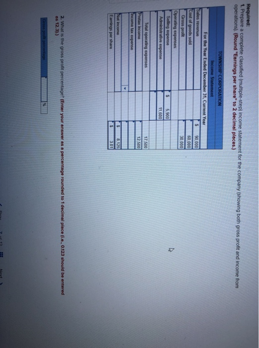 Gross Profit Percentage L05-3 The following data were taken from the records