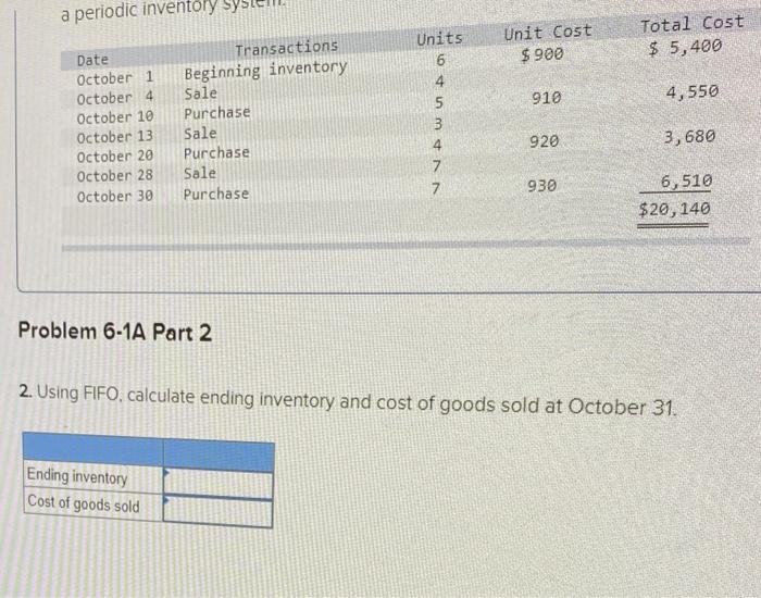 methods (L06-3) (The following information applies to the questions displayed below] Sandra's