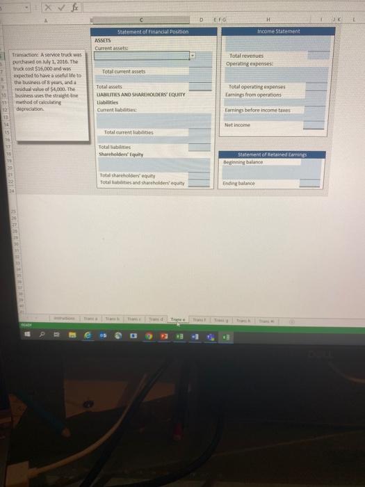 a service company and has two sources of revenue: Service and Maintenance.