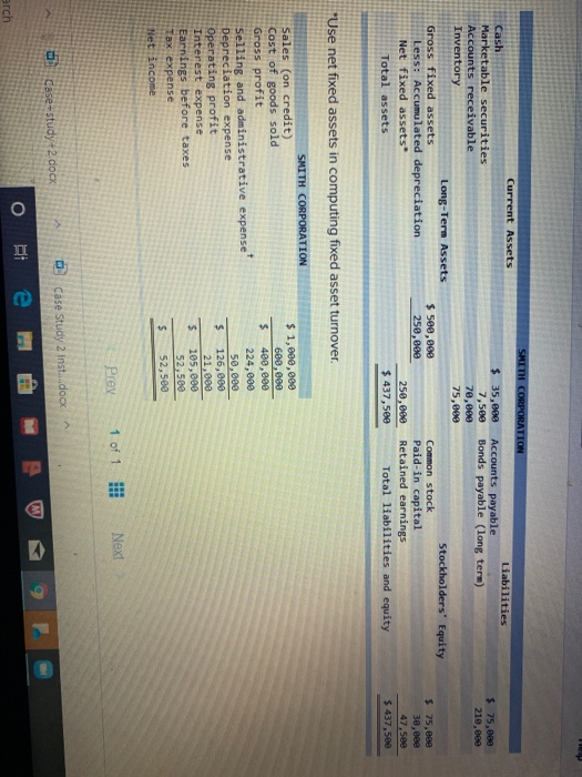 Corporation and Smith Corporation: $ 180,888 se, eee Current Assets Cash Accounts