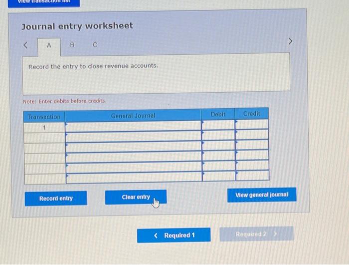 the income statement columns and preparing closing entries LO P1, P2 Following