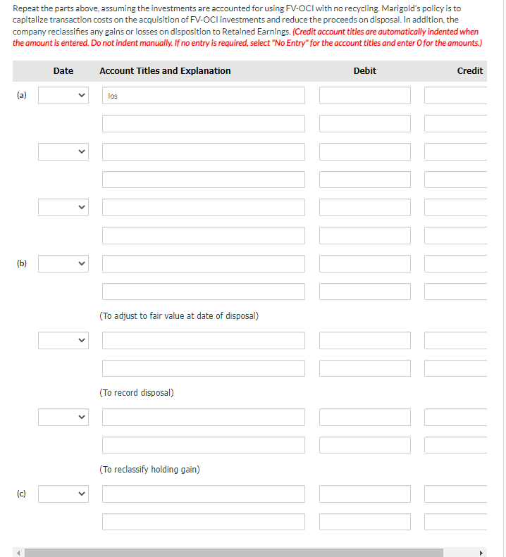 Attempt in Progress Marigold Corporation made the following purchases of investments during