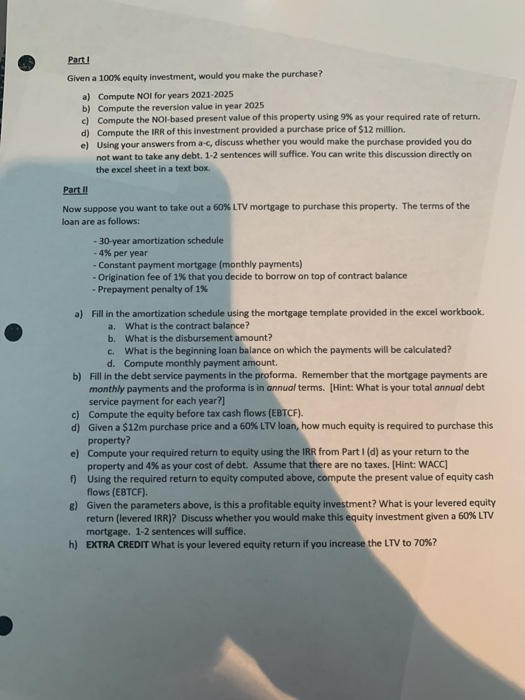 are considering the purchase of a set of three flex industrial properties