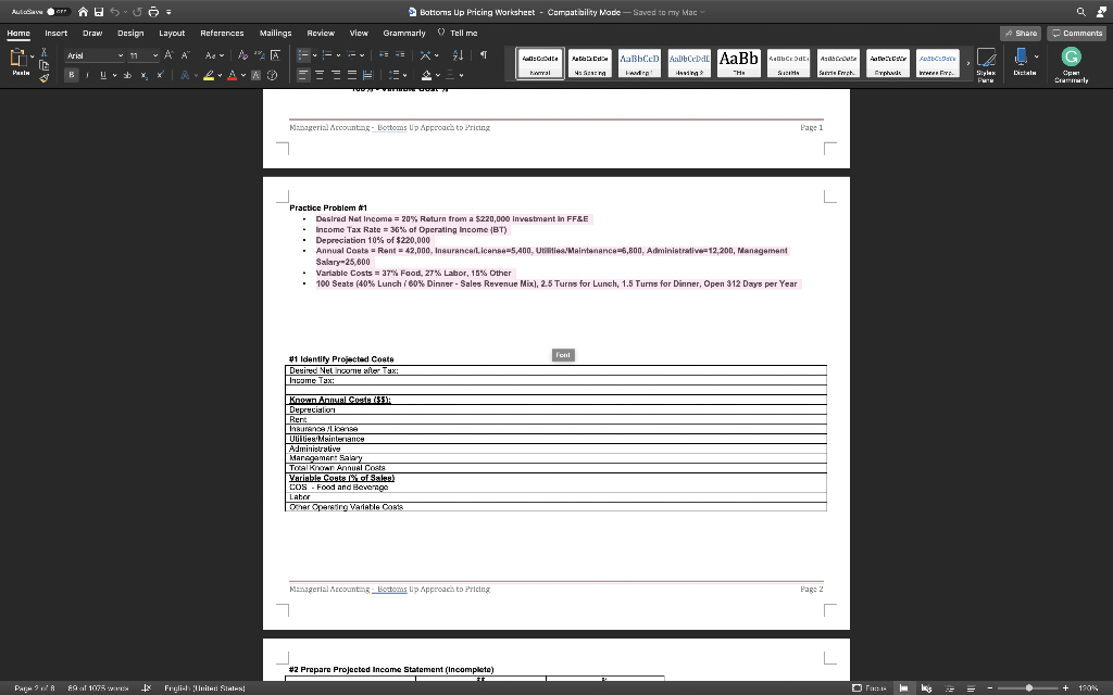  Autoayu CP Bottoms Up Pricing Worksheet - Compatibility Mode - Saved