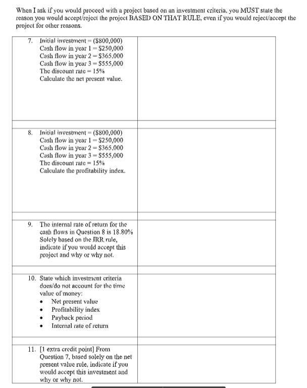 When I ask if you would proceed with a project based