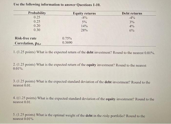 please work must be shown on paper! no spreadsheet software is allowed
