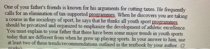 youth sports' you have been asked by Hockey Canada to brief parents