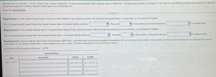 work to check my work! thank you in advance! Requirements 1. If