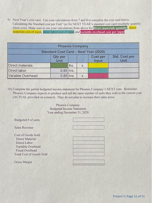 Operations For Year Ended December 31, 2019 Sales (19,000 units) Cost of